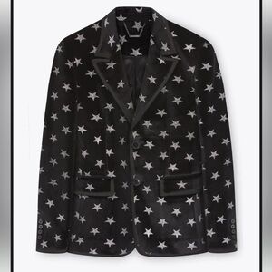 Black Velvet Bolan Star Blazer Men’s Medium Holiday Halloween Rockstar